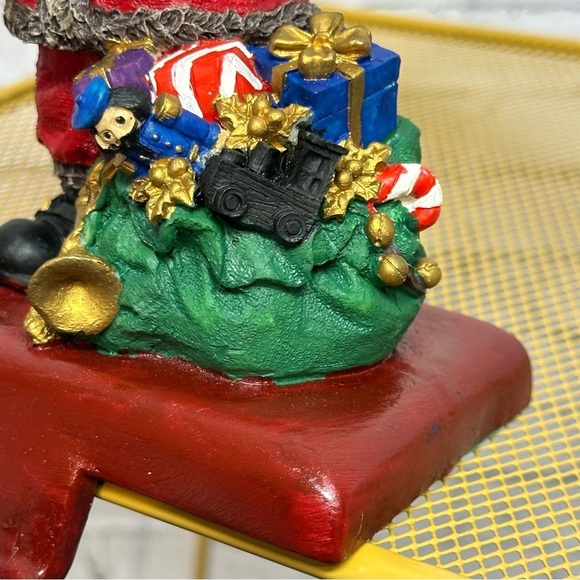 SANTA CLAUSE Stocking Holder 7 Inches Tall Christmas Holiday - Picture 10 of 16